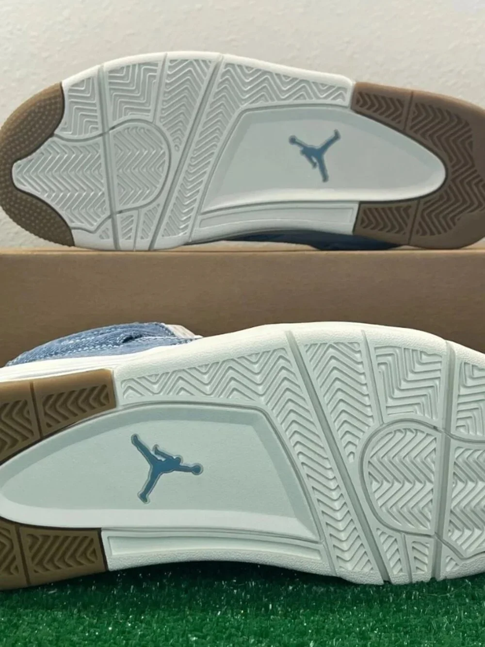 Nike Air Jordan 4 Retro Tex Denim Sail Gum Brown Women Sz 10 Men 8.5 IB6716-100